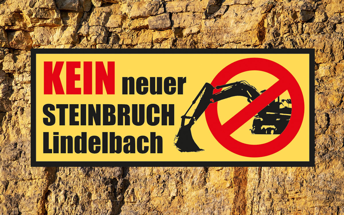 Das Logo der BI Kein neuer Steinbruch Lindelbach Das Logo der BI Kein neuer Steinbruch Lindelbach